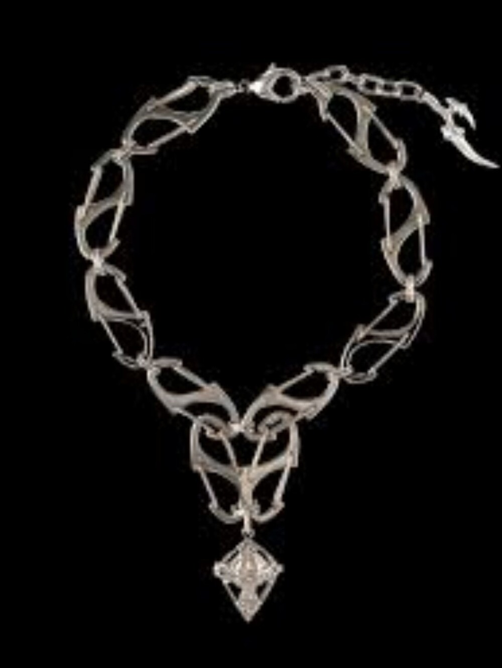 SENTINEL UTILITY NECKLACE Silver Coated Brass 14" - 18" New